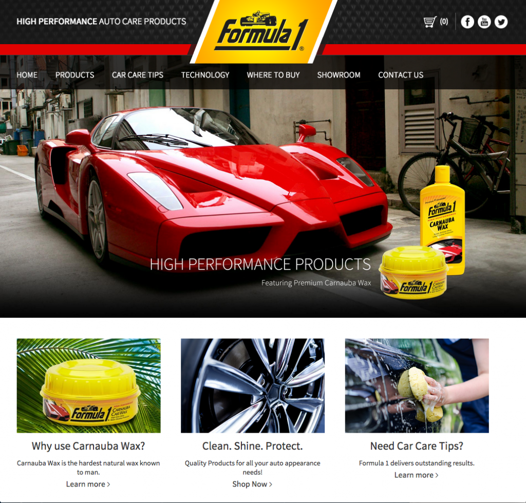 New Formula 1 Wax Website