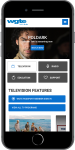 WGTE Public Media Homepage Mobile