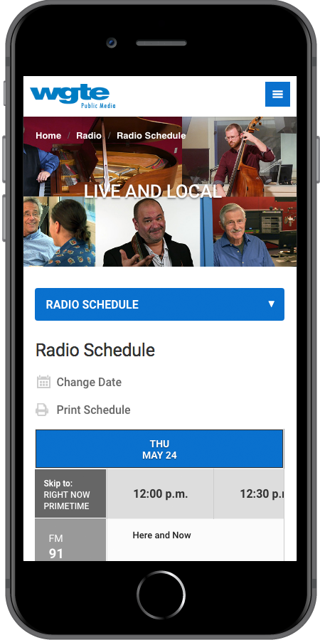 WGTE Public Media Radio Schedule Mobile