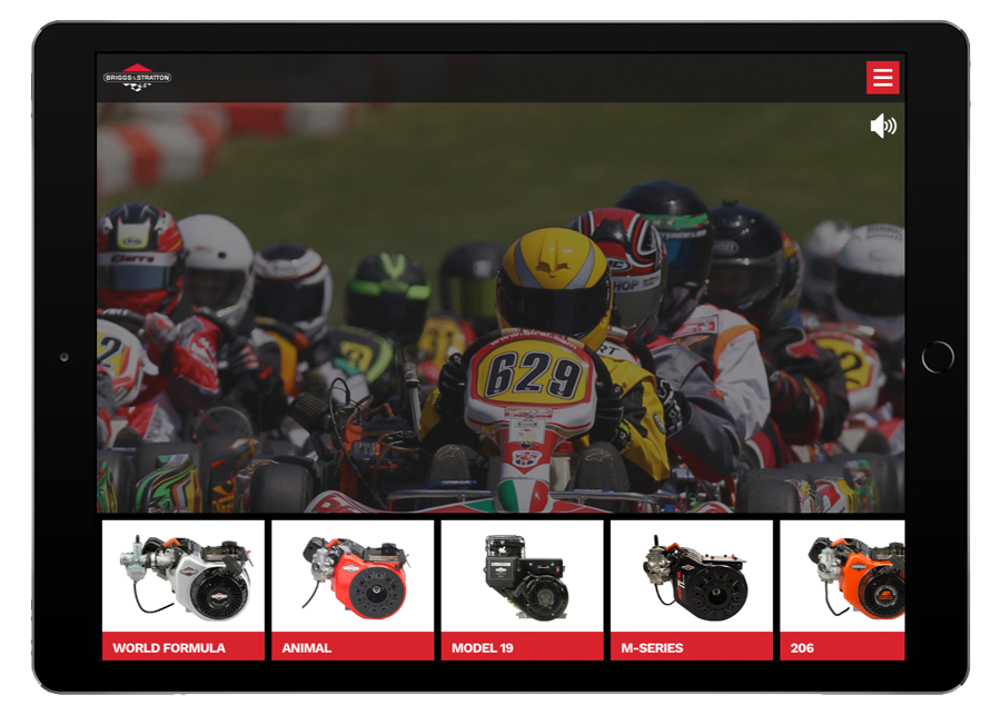 Briggs and Stratton Racing Homepage iPad