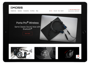 Koss Headphones Homepage iPad