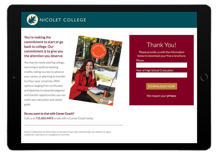 Nicolet College Tablet