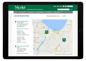 Nicolet National Bank Branch Locator iPad