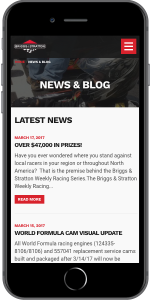 Briggs and Stratton Racing News and Blog Mobile