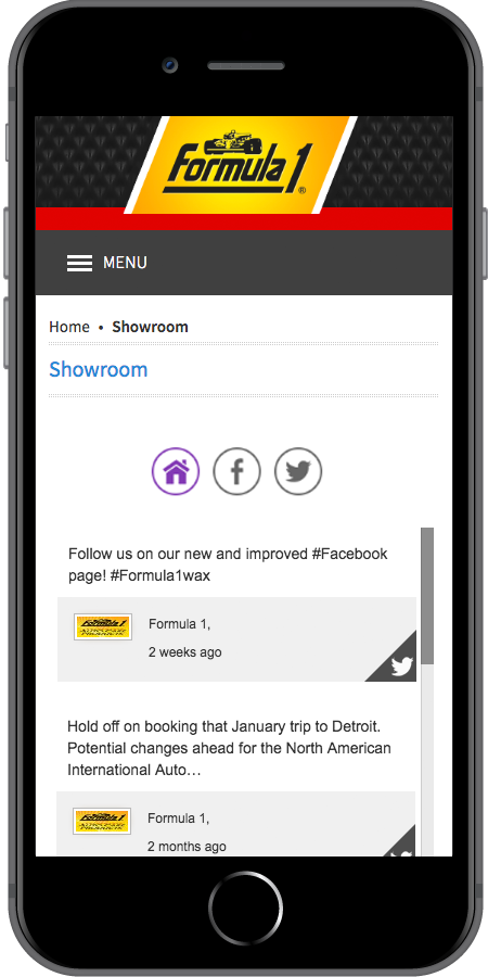 Formula 1 Wax Showroom Mobile