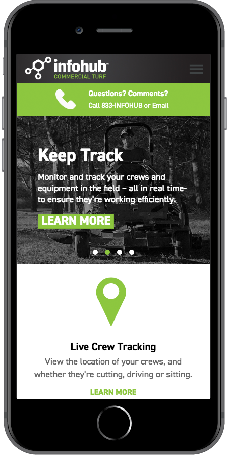 InfoHub by Briggs and Stratton Homepage Mobile