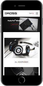 Koss Headphones Homepage iPhone