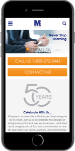 M3 Insurance Homepage Mobile
