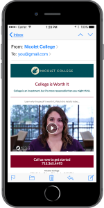 Nicolet College Homepage Mobile4