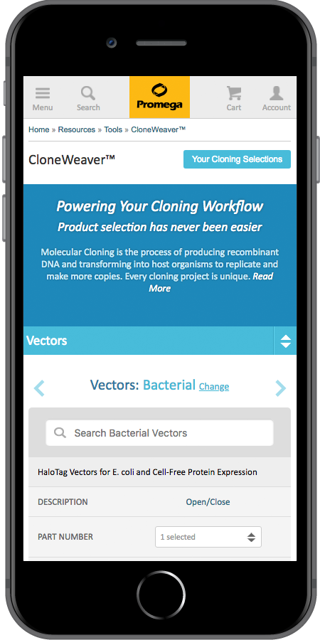 Promega App Vectors Mobile
