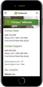 Telkonet Mobile Contact
