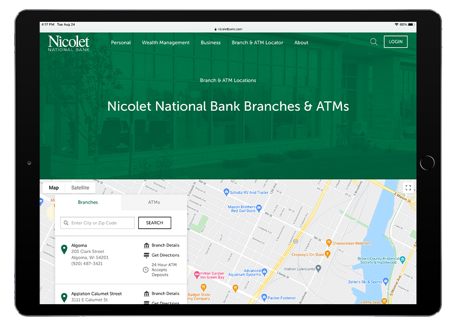 Nicolet National Bank Tablet
