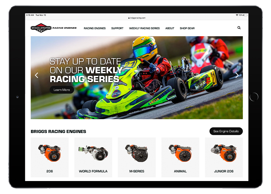Briggs & Stratton Racing Tablet