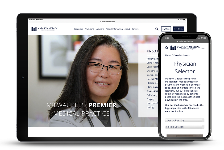 Web Design and Development for Healthcare Tablet