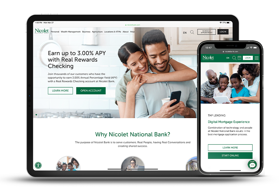 Web Design and Development for Banking Tablet
