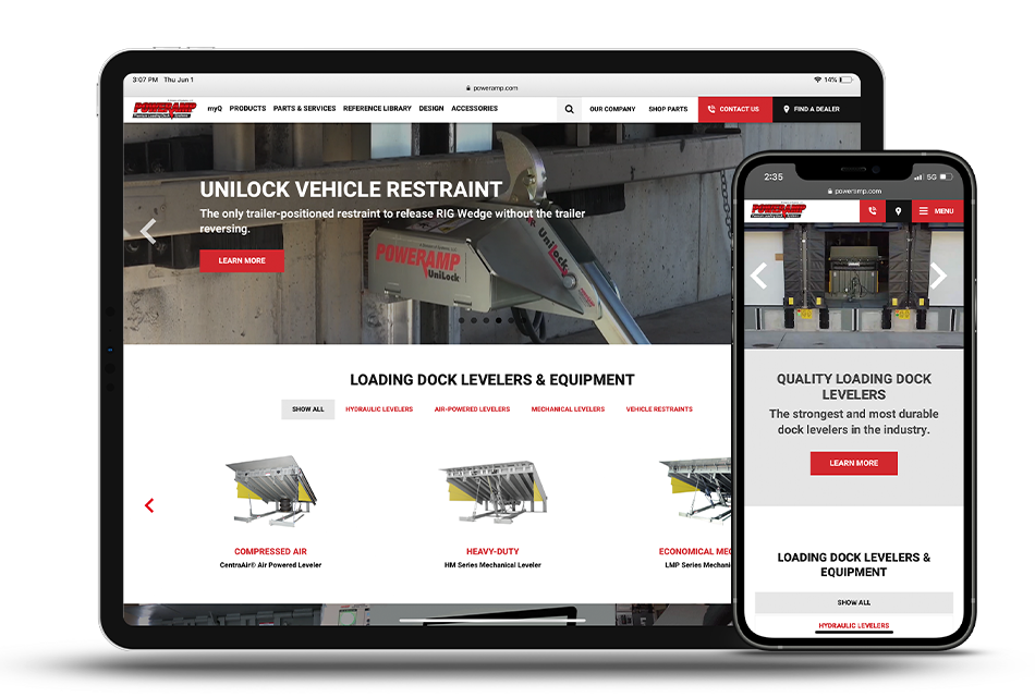 Web Design and Development for Manufactures Tablet