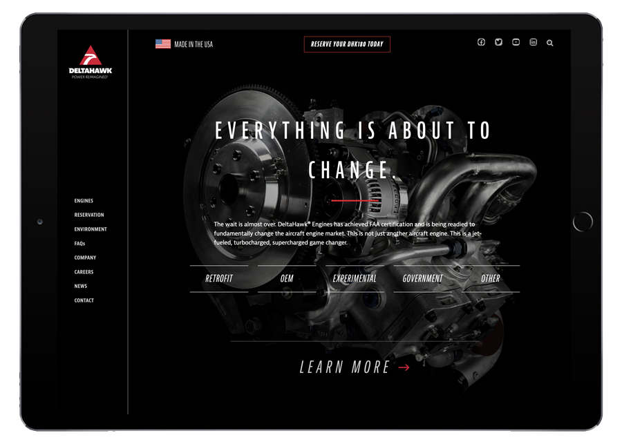 DeltaHawk Engines Tablet