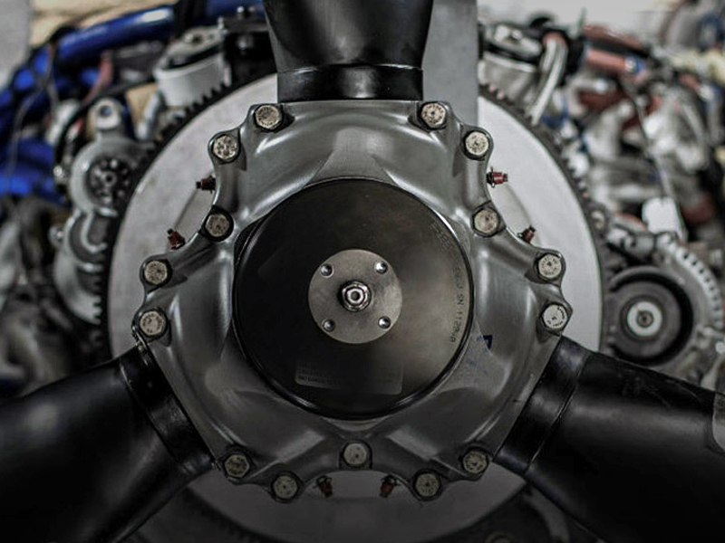 DeltaHawk man working on engine