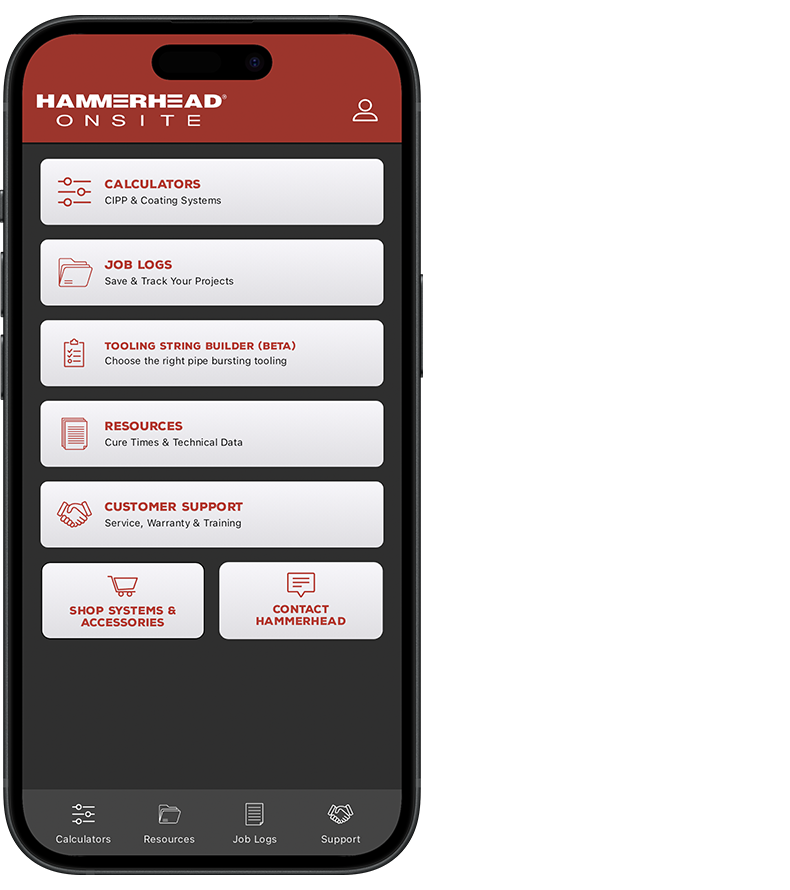HammerHead Trenchless Onsite Mobile App Tablet
